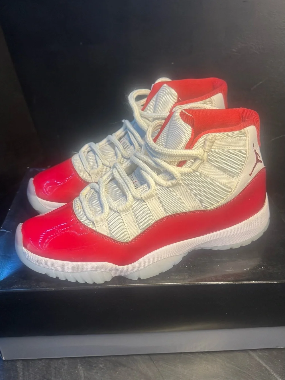 Jordan Red and Cream Retro Basketball Shoes